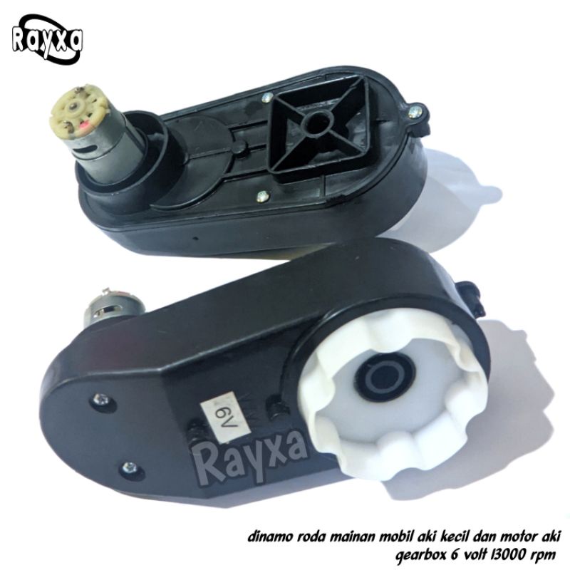 dinamo roda mainan anak mobil aki dan motor aki anak 6 volt 13000 rpm gearbox 6volt  mobilan aki dan