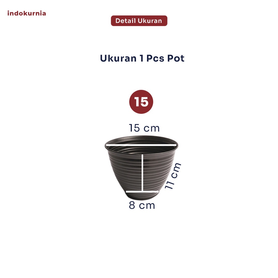 IK - 12PCS POT TAWON PUTIH POT TANAMAN PIRUS TAWON MADU HITAM 15 CM