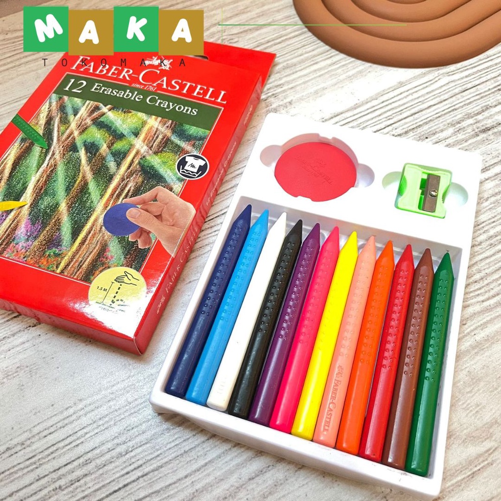 Jual Krayon Faber Castell Tahan Air Isi 12 Crayon Faber Castell ...