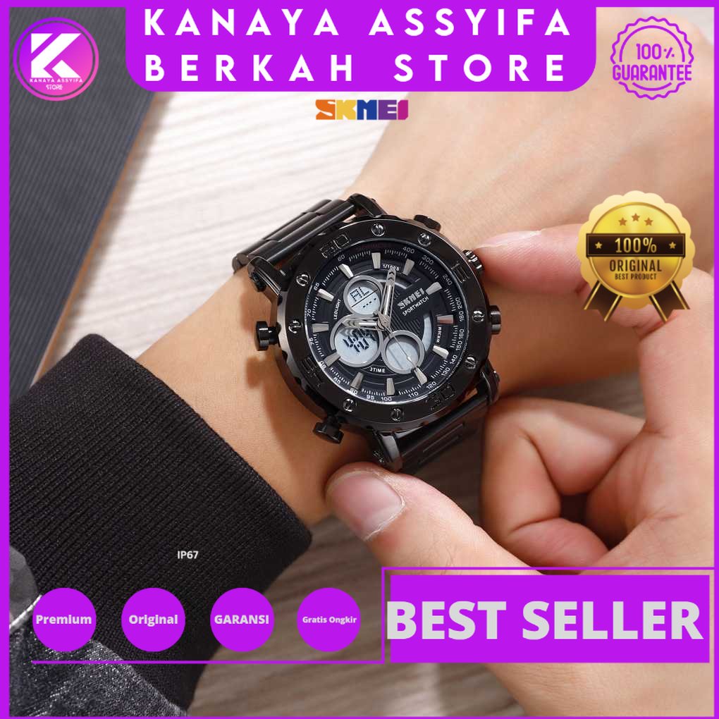 Jam Tanga Pria SKMEI Digital Analog Original Model - 1636