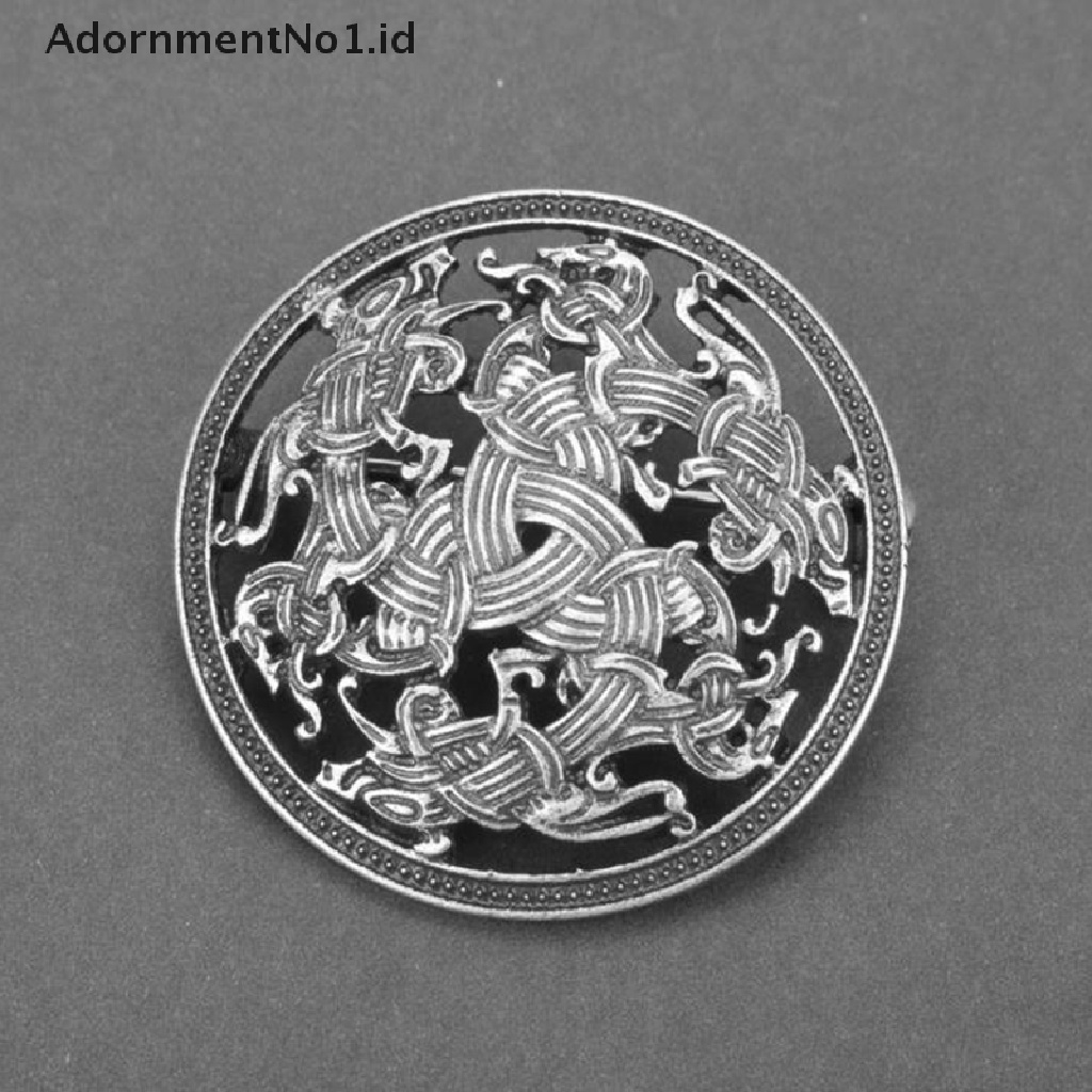 [AdornmentNo1] 1pc Viking Pertengahan Perisai Bros Pin Jubah Selendang Pin Celtic Norse Jewellery [ID]