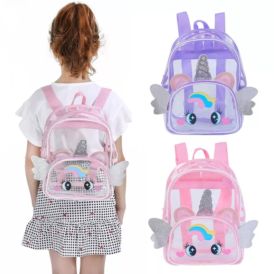 Tas Ransel Anak Transparan - Ransel Anak Prempuan Imut kartun - Tas Sekolah Putri Taman Kanak-Kanak