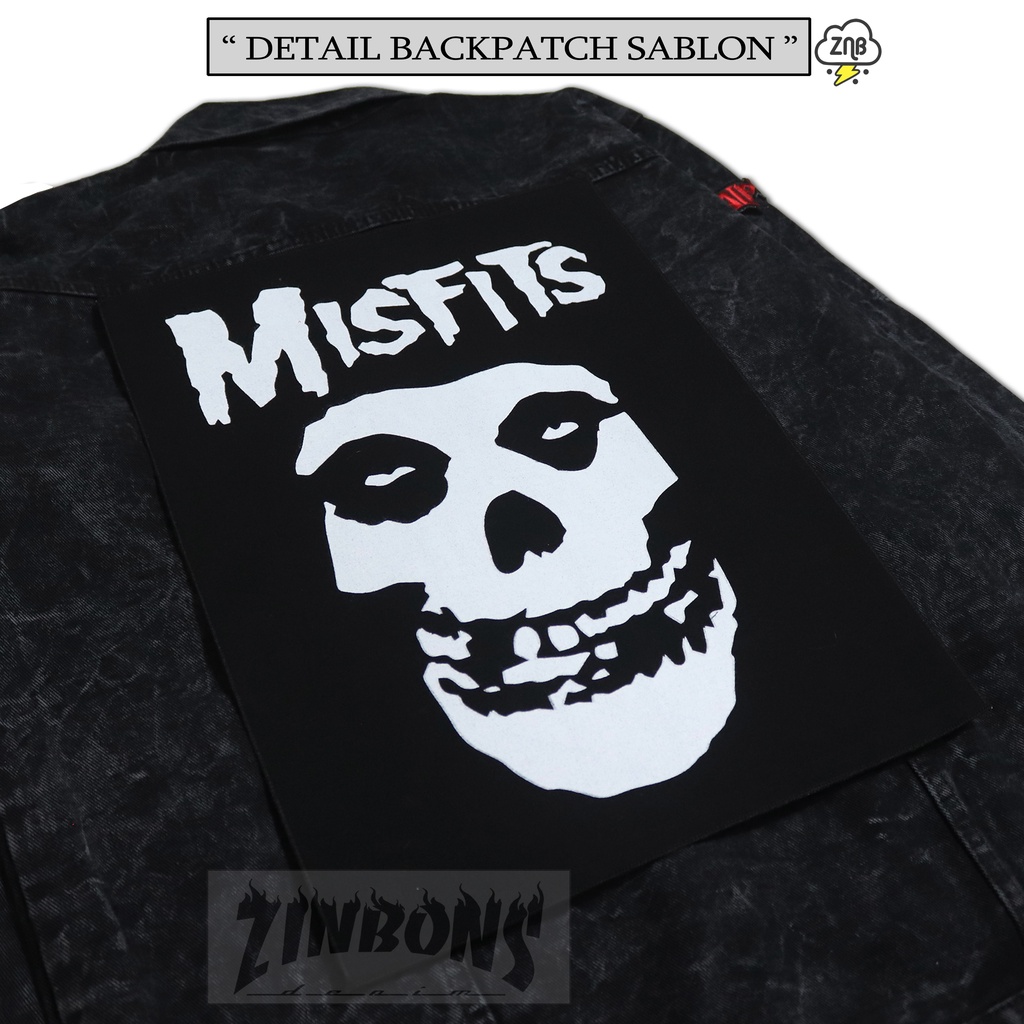 Backpatch Sablon Ukuran Besar Emblem Punggung Sablon MISFIST Patch Sablon MISFIST