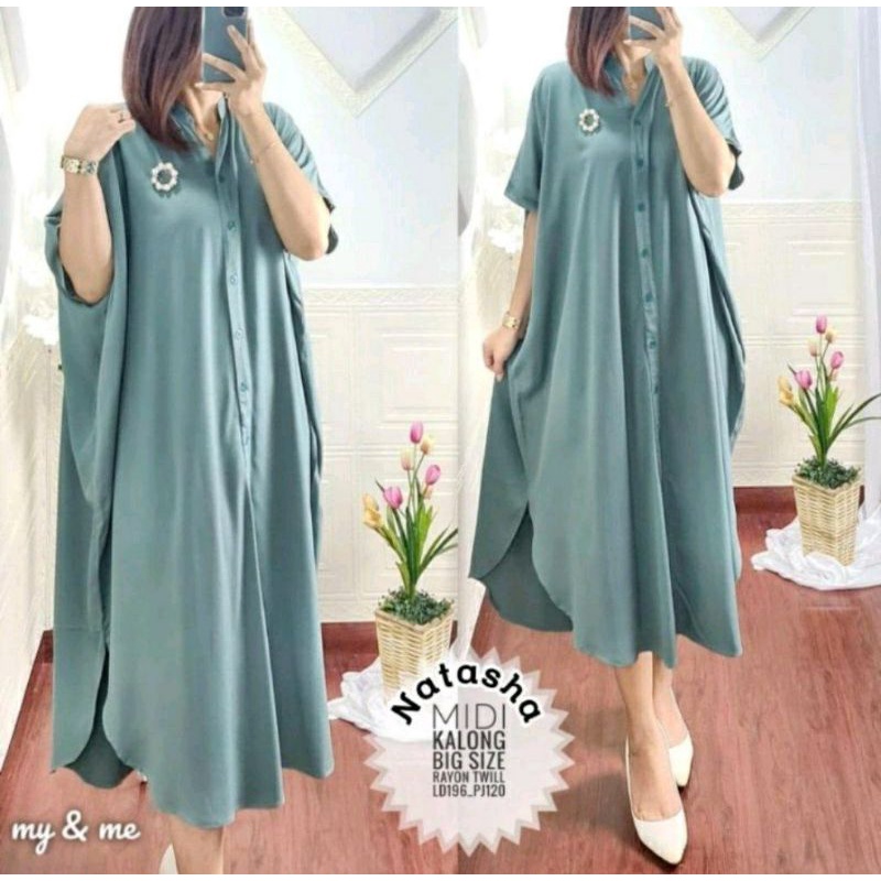 MIDI KALONG BIGSIZE LD 160 KANCING AKTIF BAHAN TEBAL KUALITAS GRADE A TIDAK NERAWANG