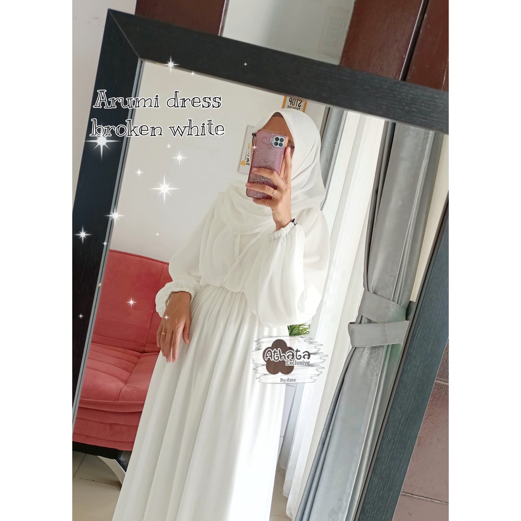 Gamis Original Athata By Dzee/ Arumi Maxy Dress/ Gamis Busui Matt Ceruty Babydoll