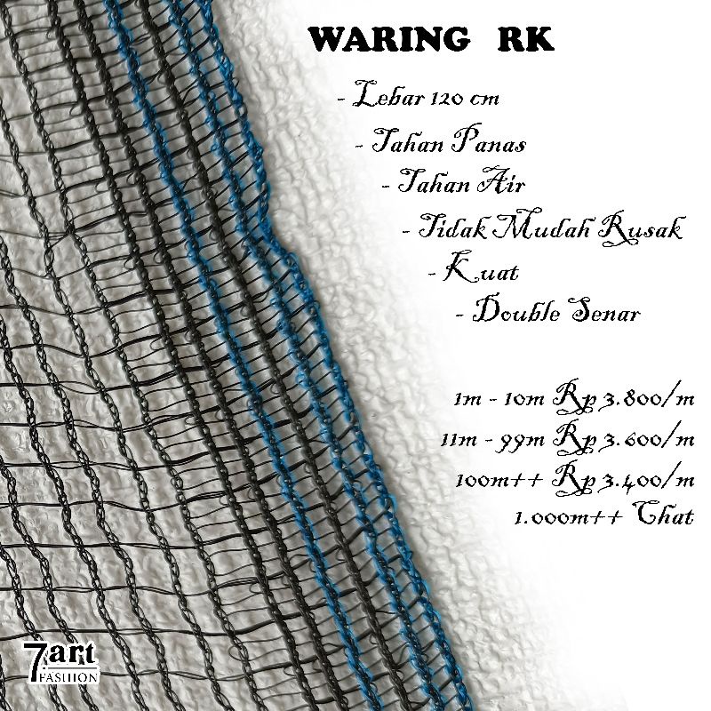 Waring Hitam RK (Lebar 1.2M) (Grosir rp3.650/Meter ) MERK JANGKAR MAS