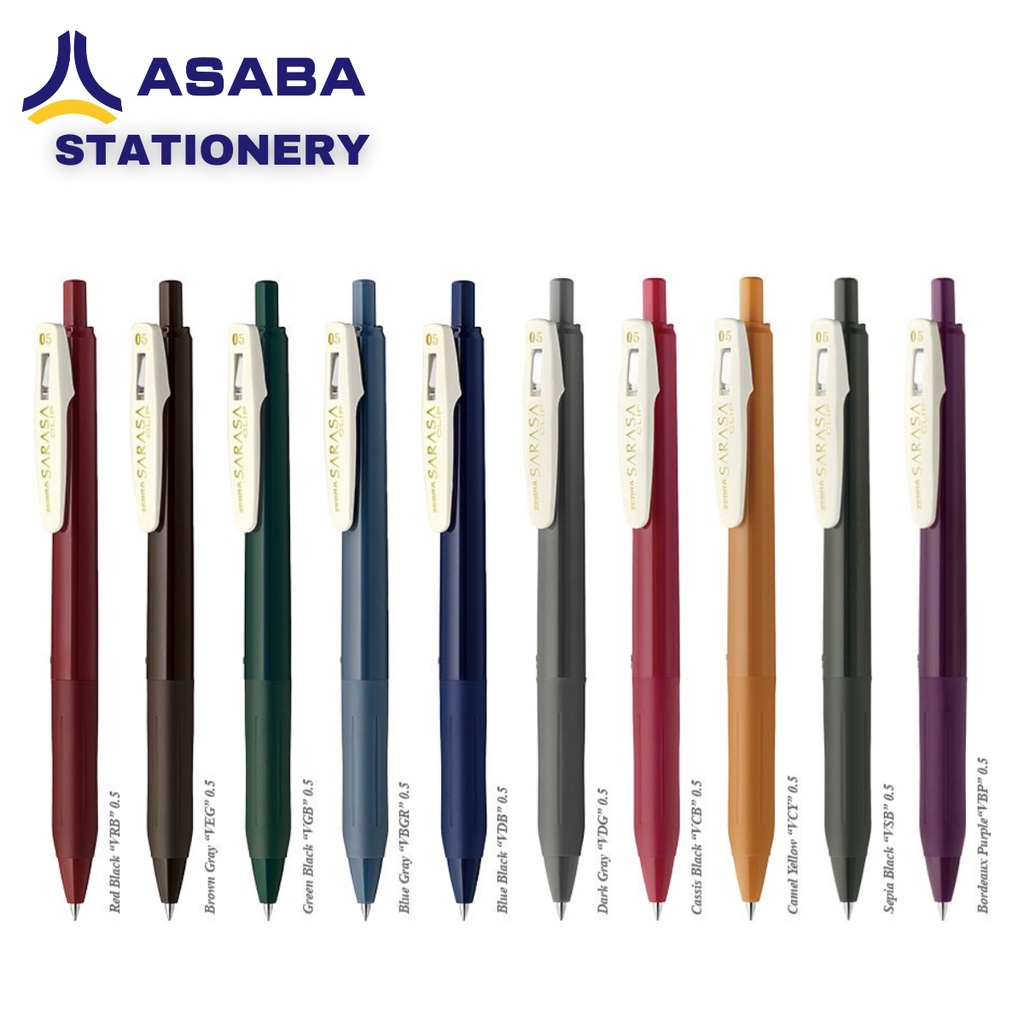 

Asaba Stationery - Bulpen/Pen/Pulpen Warna-Warni Gel Sarasa Vintage 05mm