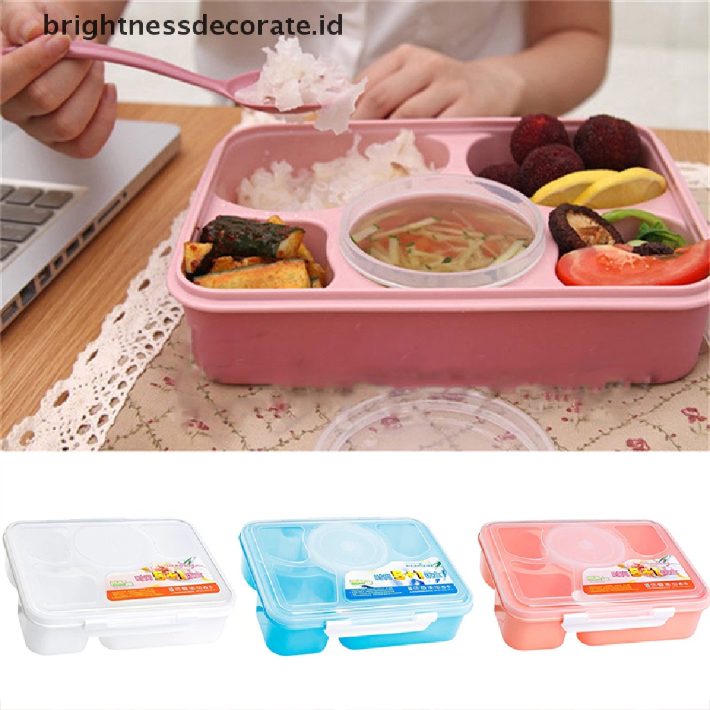 [Birth] New Kotak Makan Bento Microwave+Sendok Peralatan Piknik Food Container Storage Box [ID]