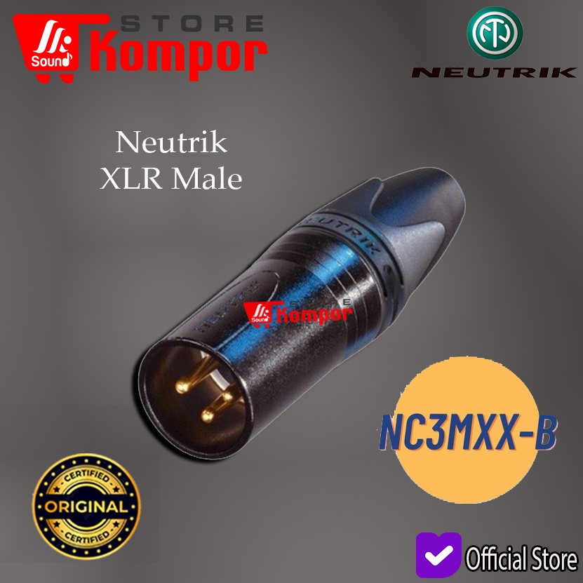 NEUTRIK XLR MALE ORIGINAL JACK XLR NEUTRIK MALE