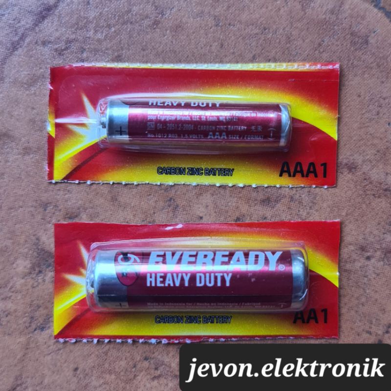 Baterai Eveready AA AAA Heavy Duty Carbon Zinc Battery