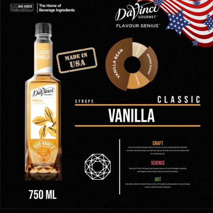 

DAVINCI CLASSIC VANILLA SYRUP - 750 ML