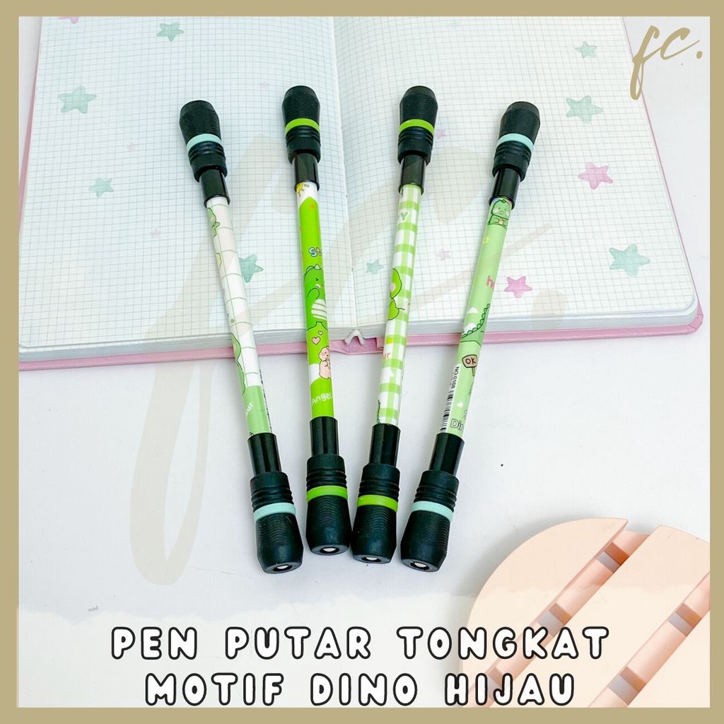 

Pen / Pulpen Gel Putar Magnet Spinning Cute Little Motif Dinosaurus Jerapah Bolpen Lucu Hewan Dino Kartun Dinosaur Hijau Green Pastel Kartun Koleksi Import Alat Tulis Anak Tinta Hitam Grosir Ready COD