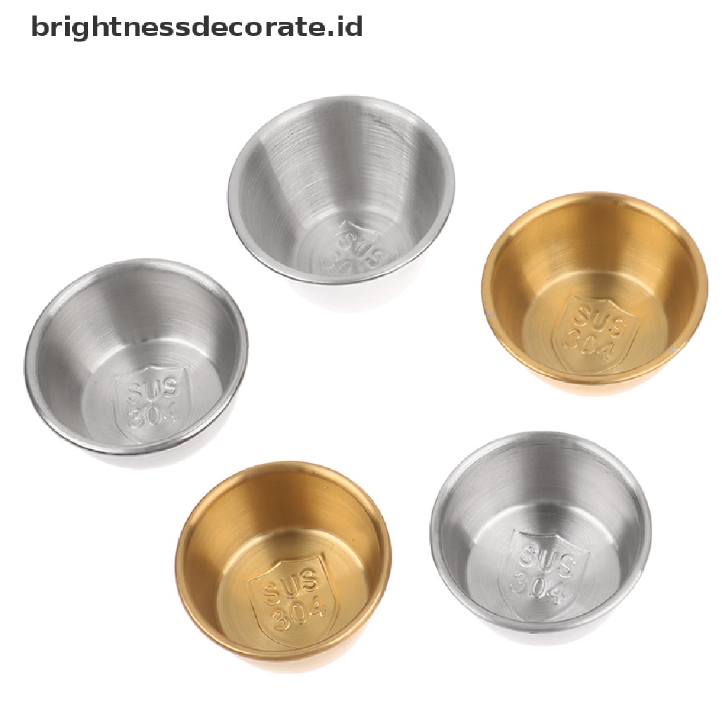 [Birth] 1pc Stainless Steel Hot Pot Dipping Bowl Cangkir Saus Kecil Wadah Bumbu [ID]