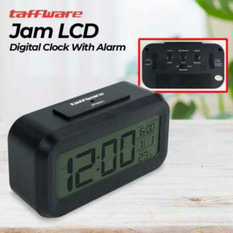 Jam Digital Alarm Kalender Clock With Alarm Taffware