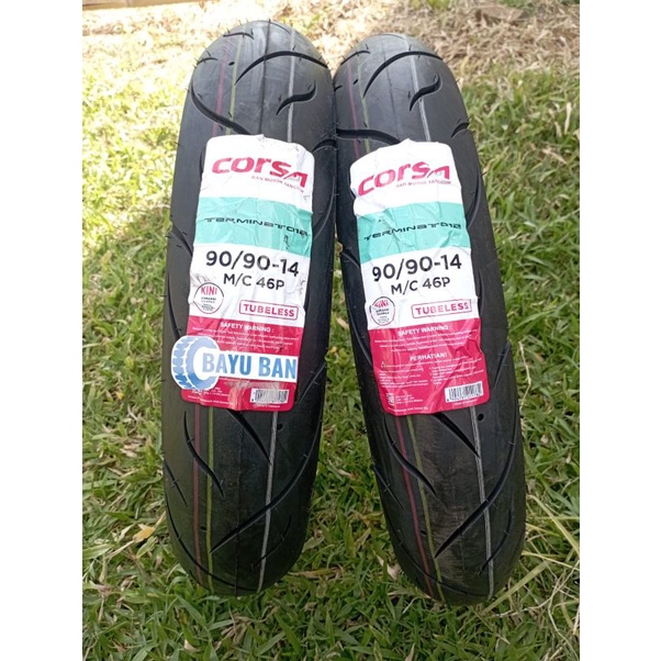 ban corsa terminator matic tubelles ring 14 paket 2 pcs ban depan-belakang