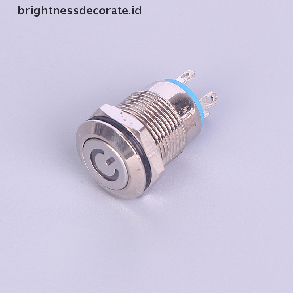 [Birth] 12mm 12V Latching Push Button Black Metal LED Power Momentary Switch Tahan Air. [ID] Baju Kaos Distro Pria Wanita Lengan Panjang [ID]