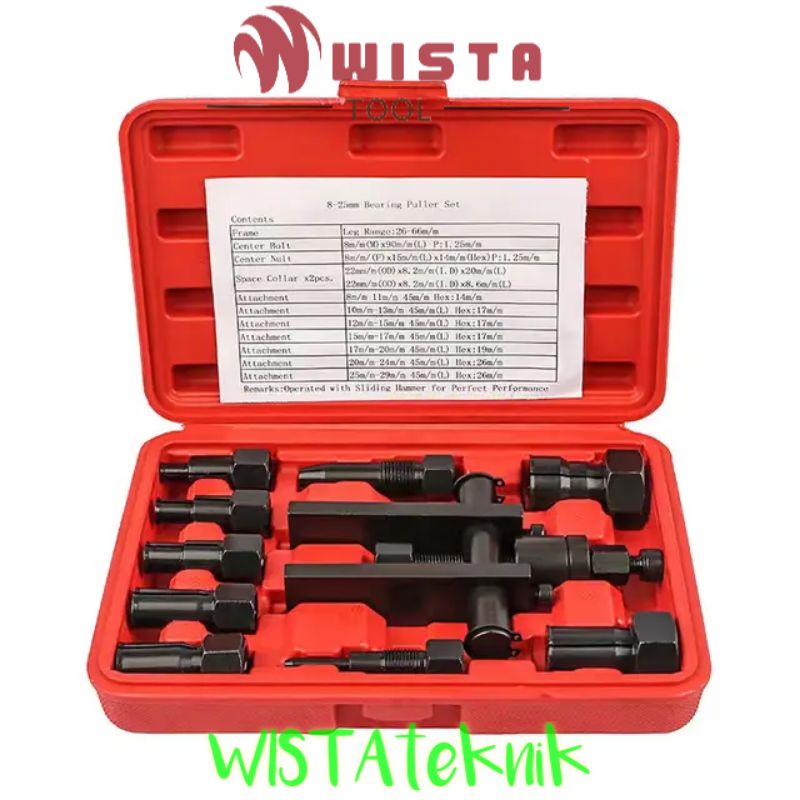 10 pcs Bearing Puller set WISTA TOOL treker Pembuka Bearing HEAVY DUTY