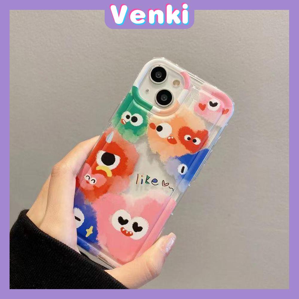 Case For iPhone 14 Pro Max TPU Soft Jelly Airbag Clear Case Cute Colorful Monsters Camera Protection Shockproof For iPhone 14 13 12 11 Plus Pro Max 7 Plus X XR