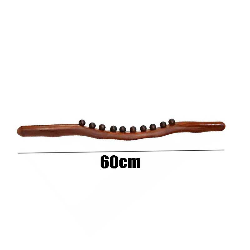 Tongkat Gua Sha Massage Stick 10 Manik-Manik Bahan Kayu Untuk Terapi Leher Bahu Punggung