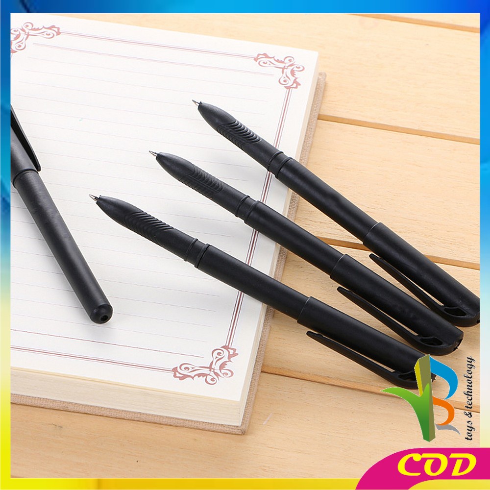 RB-A45 Pulpen Hitam 0.7mm Motif Polos Tinta Hitam Simple Ballpoint / Pena Alat Tulis Kantor Sekolah Pens Black Import