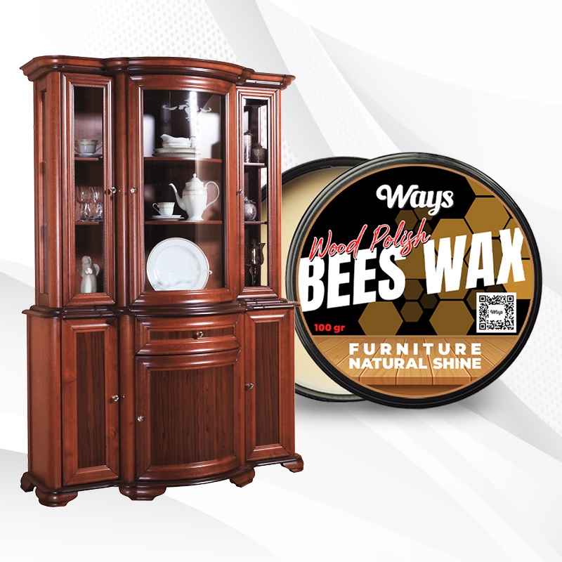 WAYS Bees Wax Wood Poles Pengkilap Furniture Kayu Meja Kursi Lemari / Beeswax - FREE Applicator