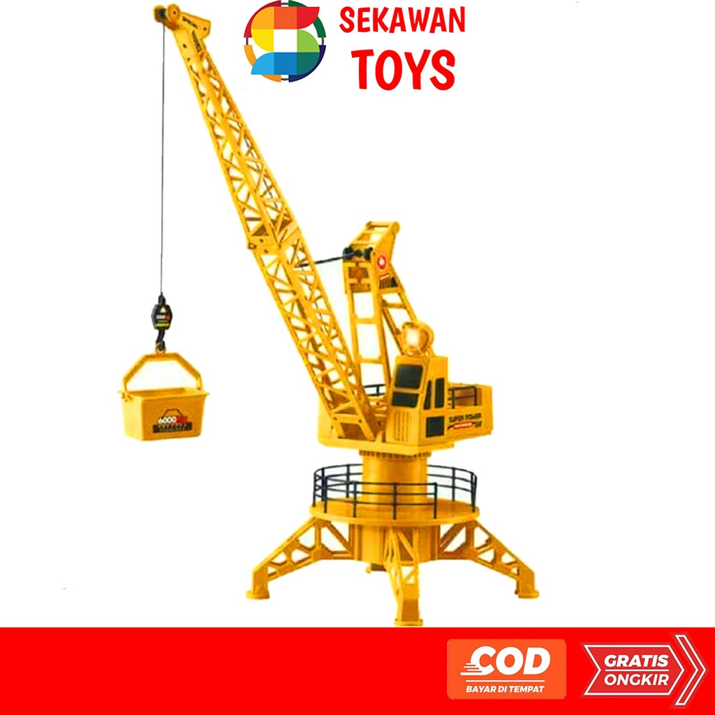 Mainan menara derek Crane Tower Remote Control JUMBO Super Power Crane/ Remot Kontrol Crane REMOTE CONTROL TRUCK CRANE JUMBO / permainan alat berat.