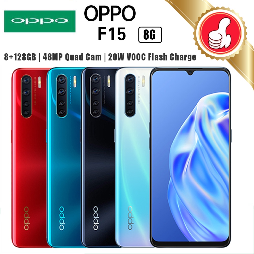 hp oppo F15 Dual-SIM 128GB ROM + 8GB RAM FHD+ 6.4inch 48mp camera 20w vooc flash charge3.0