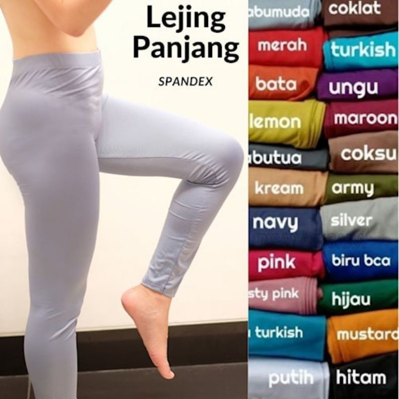 Legging Panjang Jumbo Fit to XXXL  Celana Leging Polos Jersey Spandek / Lejing Kaos Dewasa