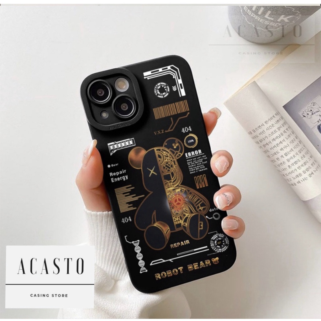 ACASTO SOFTCASE PROCAMERA REALME C2/ A1K/ C11/ C12/ C15/ C20/ C21/ C11 2021 motif robot theme 001 cu
