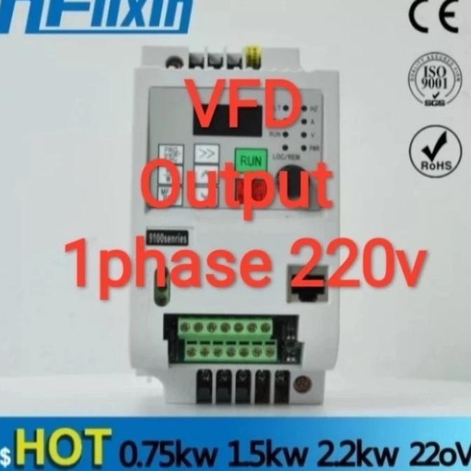 VFD Inverter 2,2Kw input 1phase 220V, output 1Phase 220V