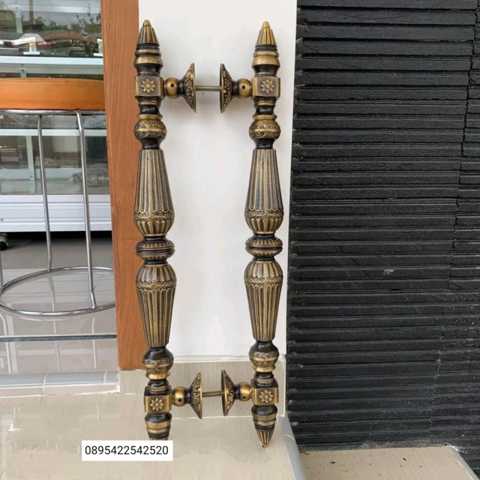 Handle Pintu Rumah / Gagang Pintu Rumah Kuningan Menara 60 cm