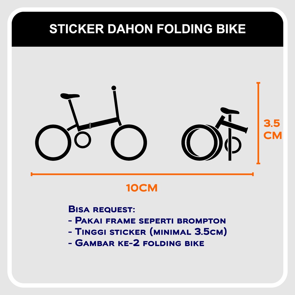 CUTTING STICKER CUSTOM / CUTTING FOLDING BIKE DAHON STICKER / STIKER SEPEDA LIPAT