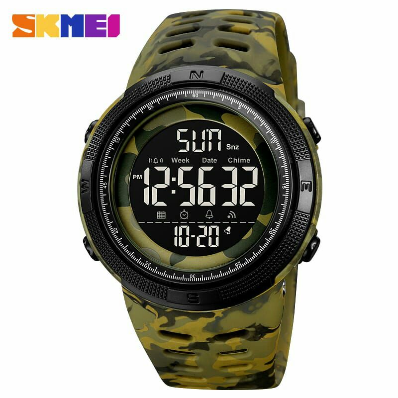 JAM TANGAN PRIA ORIGINAL SKMEI 2070 ARMY TACTICAL DORENG WR50M BERENANG