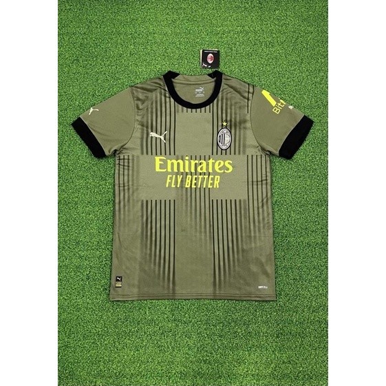 ⭐BISA COD⭐ BAJU JERSEY BOLA MILAN 3RD HIJAU NEW 2023 GRADE ORI THAILAND - S