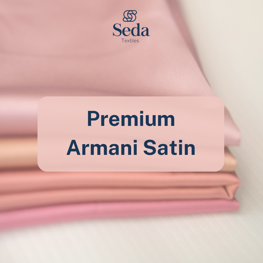 Kain ARMANI SATIN Premium Standar Ekspor 0.5 Meter Armani Silk Armany Silk Satin Silk