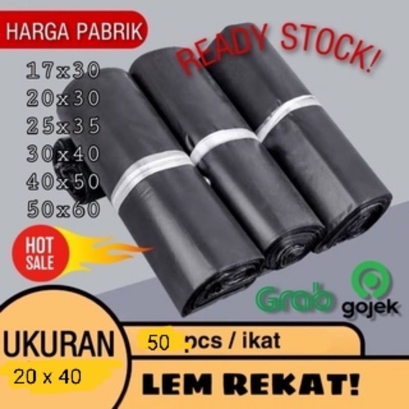 

Plastik packing online shoop, ukuran 20x40 isi (50pcs)