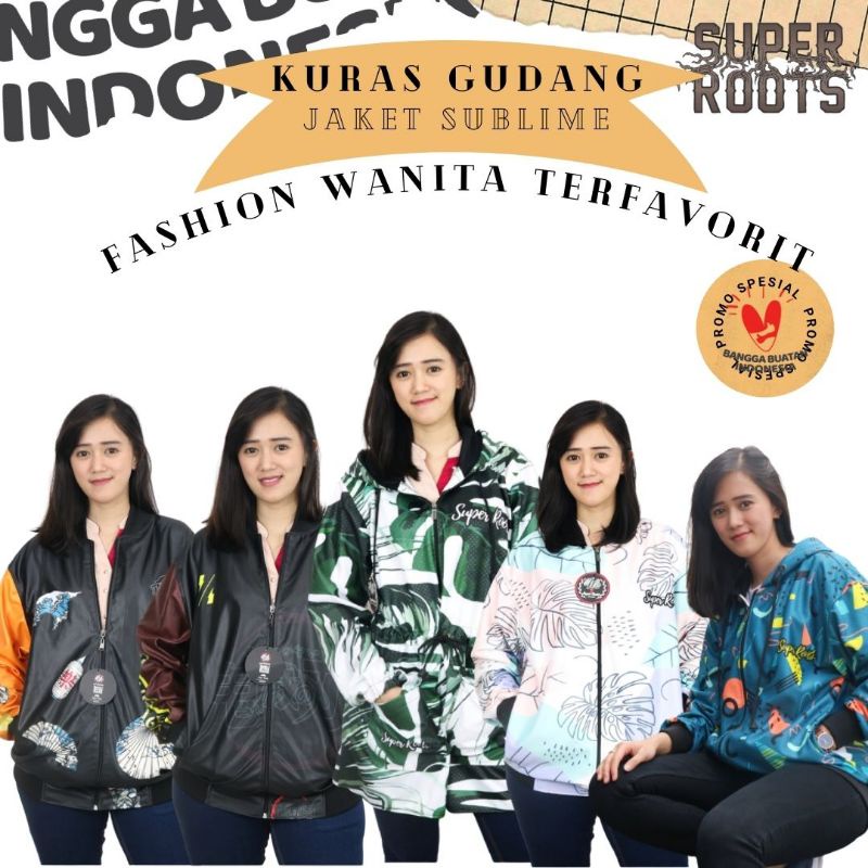 Obral Jaket Sublime Printing Wanita & Pria / Jaket Printing Sukazan