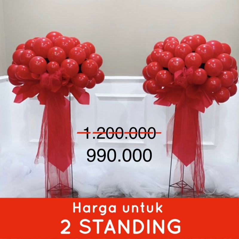 Standing balon premium flash sale murah