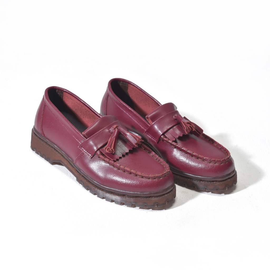 FLOODY BLUE I TASSEL LOAFER | ORTODOC MAROON | WOMAN