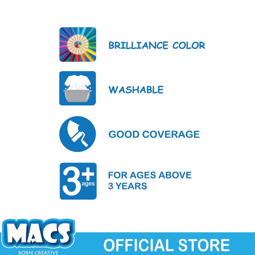 

(BISA COD) MACS Dual Tip Brush Pen Marker Color 24 Warna Spidol