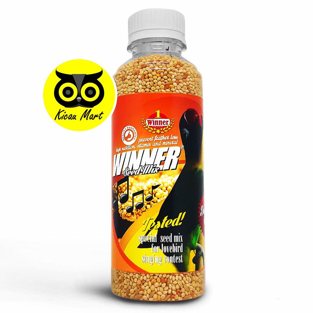 PAKAN MAKANAN HARIAN BURUNG LOVEBIRD BIJI BIJIAN MILET MILLET WINNER DAILY MIX SEED PWLEESR