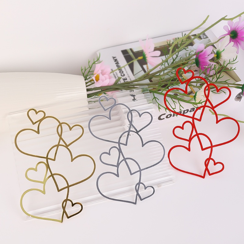 Topper Kue Akrilik Love Heart Untuk Dekorasi Dessert Pesta Pernikahan Anniversary/Hadiah Valentine Handmade DIY Cake Decoration