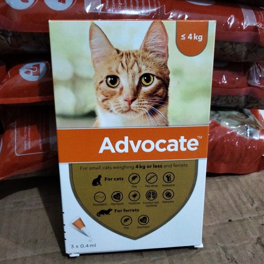 1 Bok Advocate cat Obat Kutu Kucing 1 -4 kg 1Bok isi 3 Tube 0,4 ml x 3