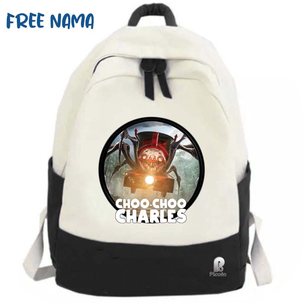 (FREE NAMA) TAS BACKPACK ANAK SEKOLAH MOTIF CHOO CHOO CHARLES UNISEX