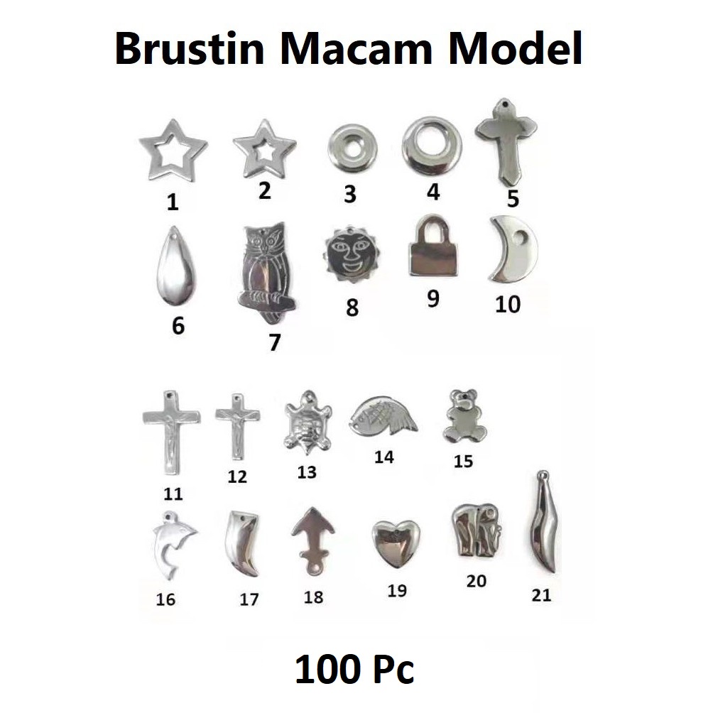 Liontin Brustin Macam-Macam Model | Aksesoris Liontin Harga/100pc