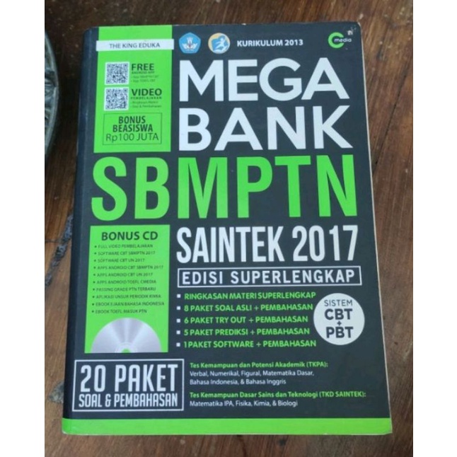 Buku bekas... MEGA BANK SBMPTN SAINTEK 2017
