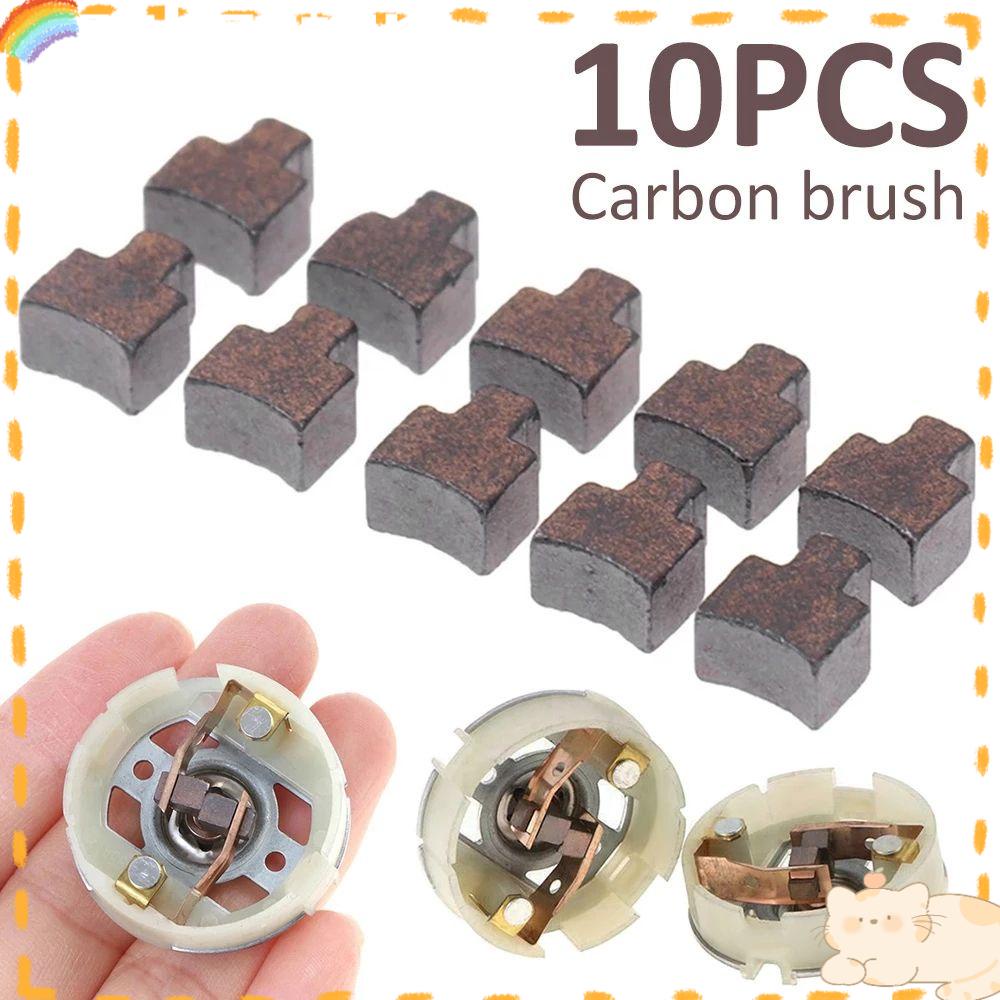 Solighter 10/20pcs Carbon Brush Pengganti Kompatibel Dengan RS550 Suku Cadang Alat Aksesoris Motor DC Tembaga Carbon Brush