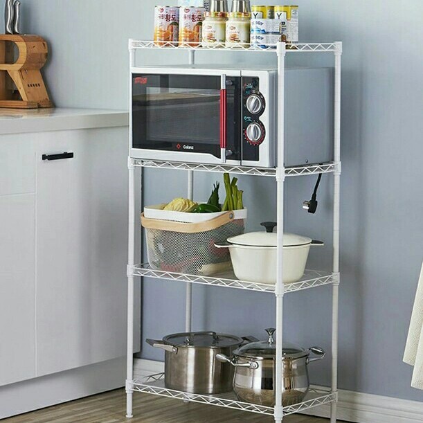 ~~~~~] Krisbow Rak Besi 4 Tingkat - Putih