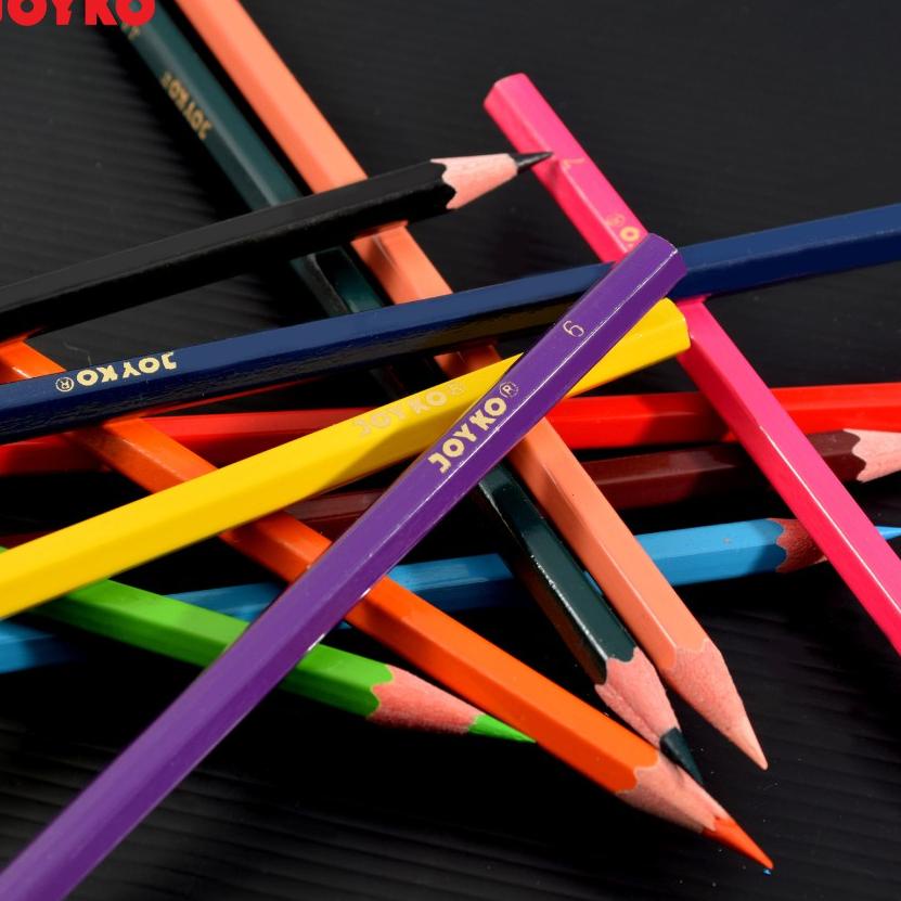 Pensil Warna Color Pencil JOYKO CP-12PB (Panjang)