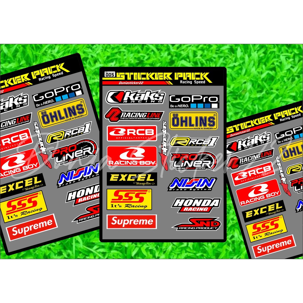 Stiker Racing 1 pack /Sticker sponsor racing / sticker Sponsor-DuniaSticker04
